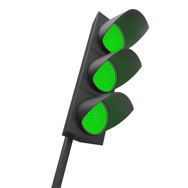 All green traffic light to start — Stock Photo, Image