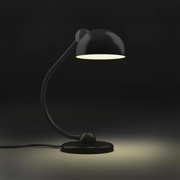 Night study lamp in dark — Stock Photo, Image