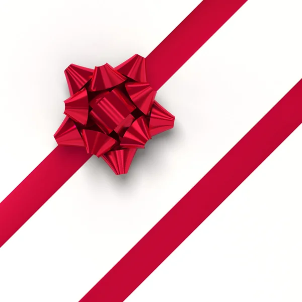 Rote Geschenkbänder in diagonaler Anordnung Stockbild