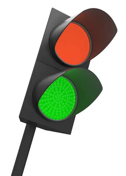 Pedestria stop go lights on white background Royalty Free Stock Images