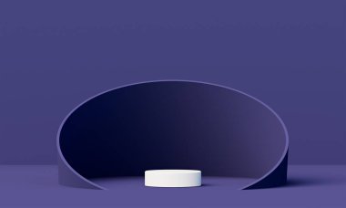 En az 3 boyutlu sahne geometrik kozmetik podyum ürün tanıtımı için çok peri renk arkaplanı. 3B Hazırlama