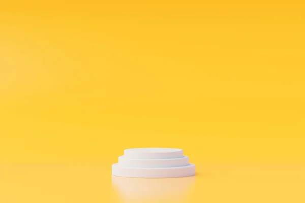 Background Yellow Color Scene Podium Minimal Product Display Mock Scene — Foto de Stock