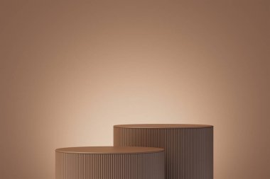 Arkaplan 3D sahne boş podyum, ürün görüntüleme en düşük biçim ve geometrik şekil nesne ile taklit edilir. 3d oluşturma