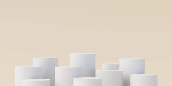 Background 3d scene with podium, minimal product display mock up scene and geometric shape object. 3d rendering