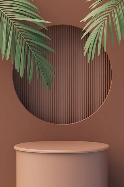 Background 3d scene with podium, minimal product display mock up scene and geometric shape object. 3d rendering