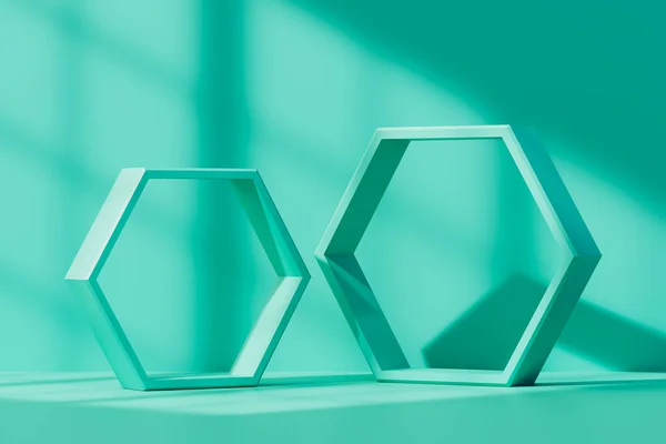 Background 3d scene with podium, minimal product display mock up scene and geometric shape object. 3d rendering
