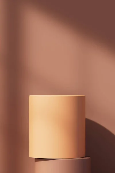 Background 3d scene with podium, minimal product display mock up scene and geometric shape object. 3d rendering