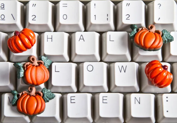 Pumpkins and happy halloween — Stock Photo, Image