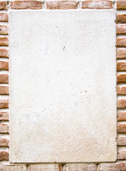 Background with bricks and white area — Stock Photo, Image