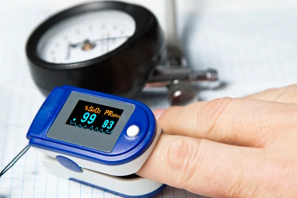 Pulse oximeter Stockfoto