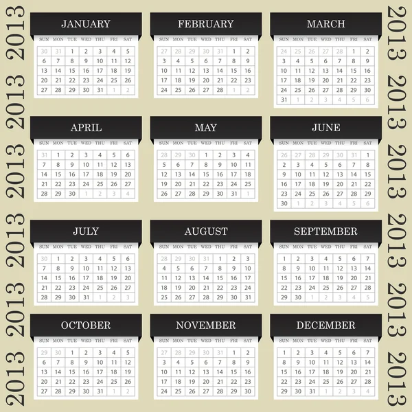 Kalender 2013. — Stockvector