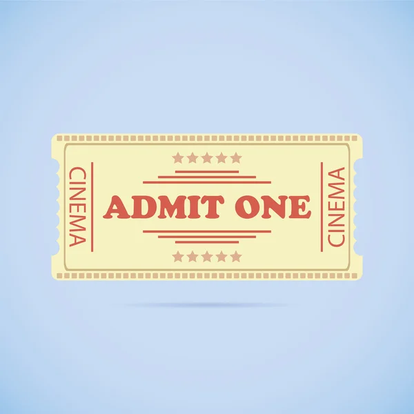 Admit One ticket — Stock Vector