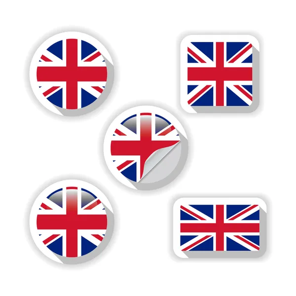 A brit zászlók. — Stock Vector