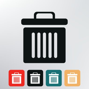 çöp kovası simgesi.