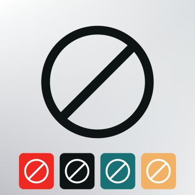 yasak işareti simgesi.