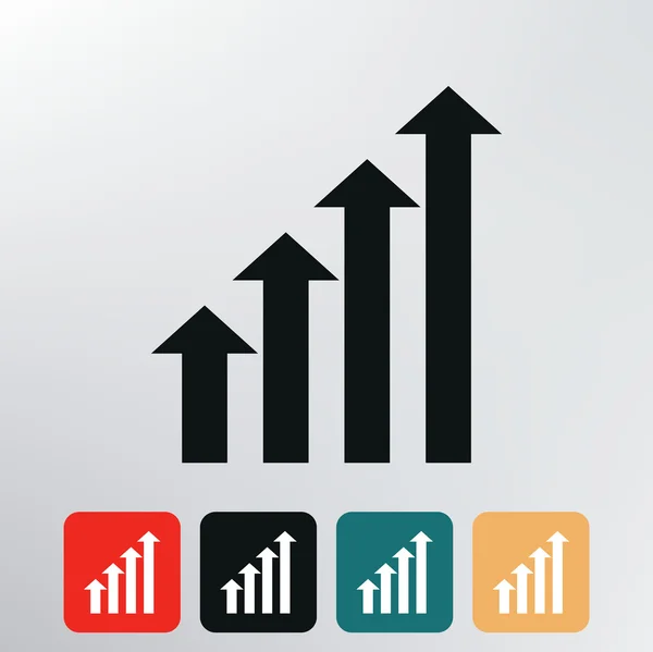 Icona del grafico di crescita . — Vettoriale Stock