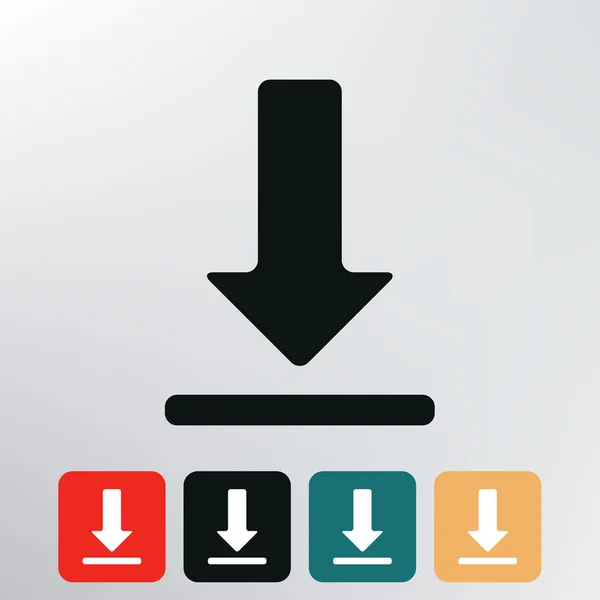 Flecha icono de descarga . — Archivo Imágenes Vectoriales