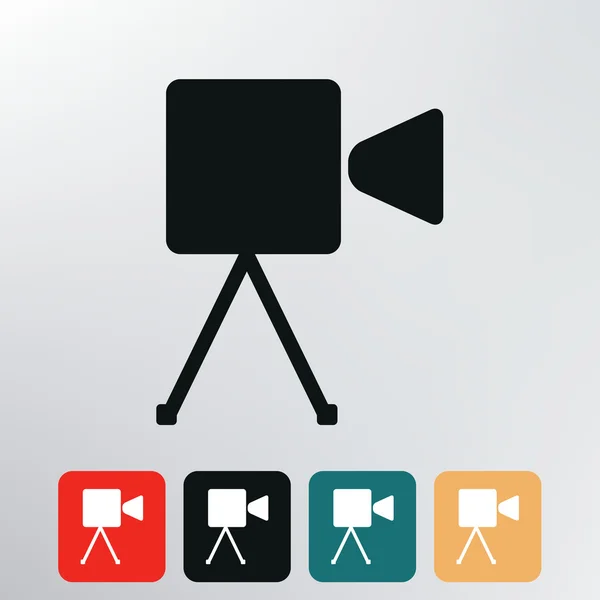 Icono de cámara de vídeo . — Vector de stock