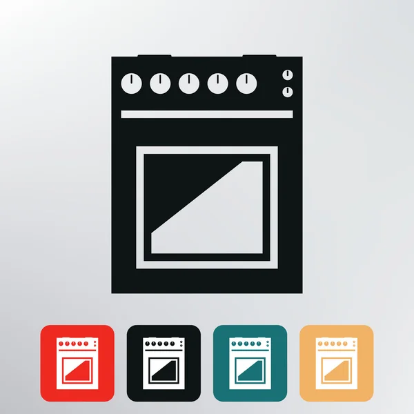 Icône de cuisinière à gaz . — Image vectorielle