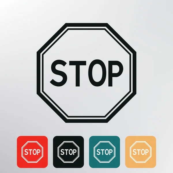 Stopbord pictogram. — Stockvector