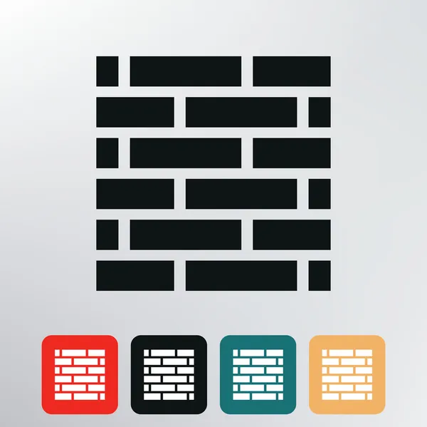 Brick wall icon. — Stock Vector