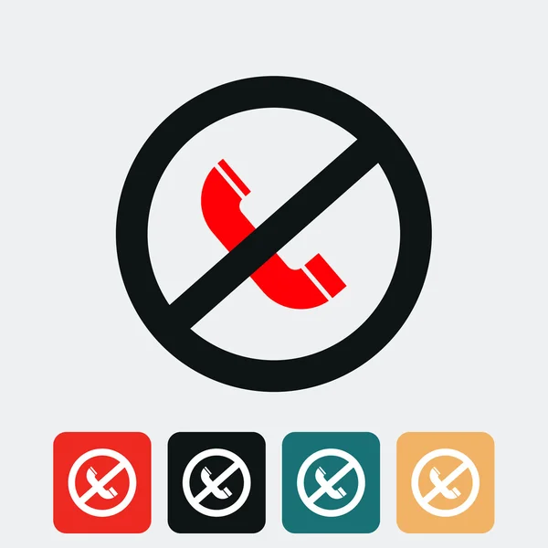 No phone calls. — Stock Vector