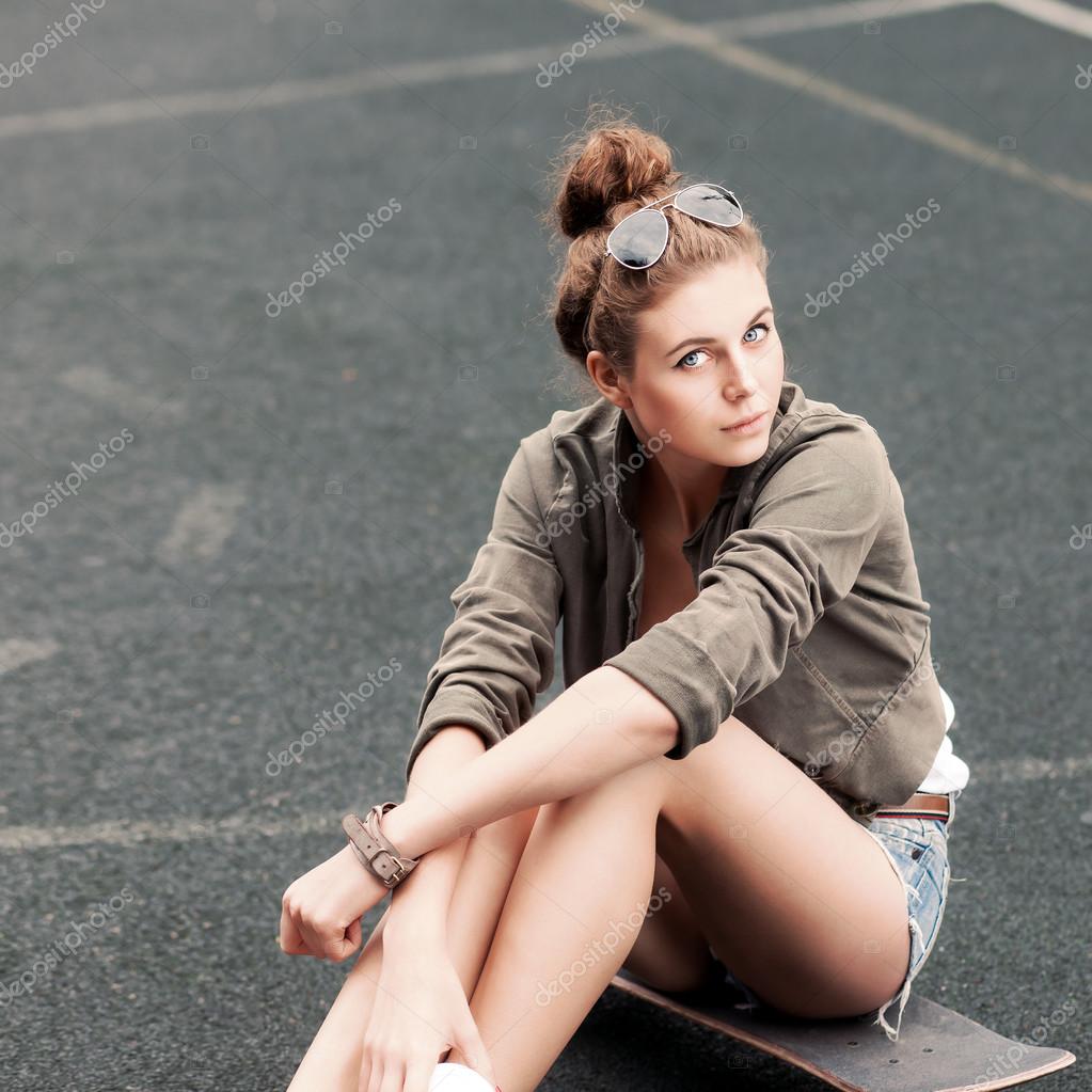 sexy lady in shorts