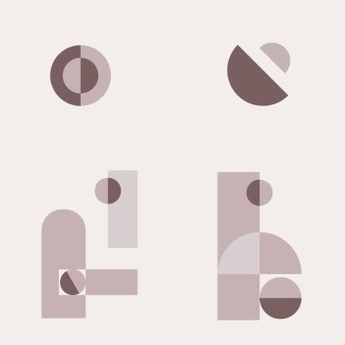 dekor için soyut şekiller kümesi