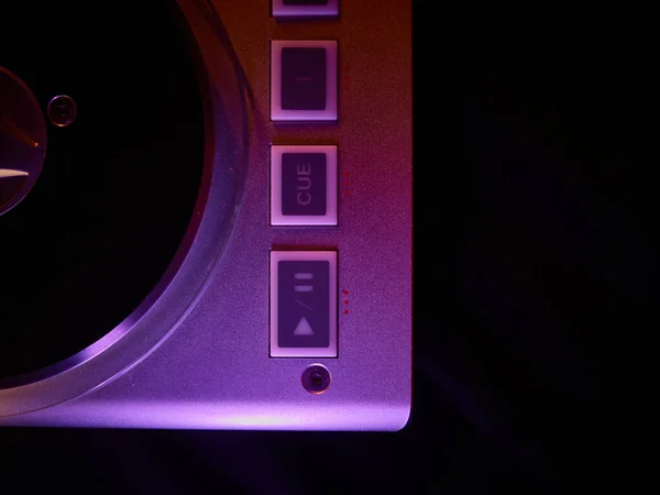 Midi Controller Ένα Nightclub Party Πολλά Κουμπιά Και Κουμπιά Κόμμα — Φωτογραφία Αρχείου
