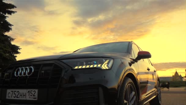 Audi Auf Dem Bahndamm Nischni Nowgorod Juni 2020 — Stockvideo
