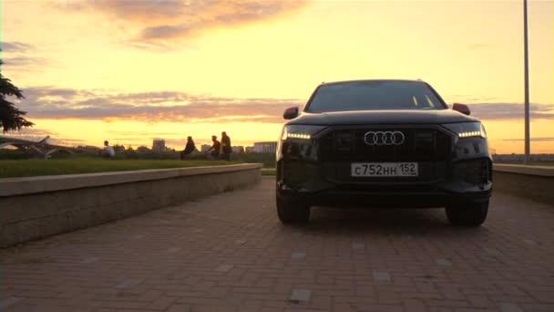 Audi Για Ανάχωμα Στην Πόλη Nizhny Novgorod Ιούνιος 2020 — Αρχείο Βίντεο