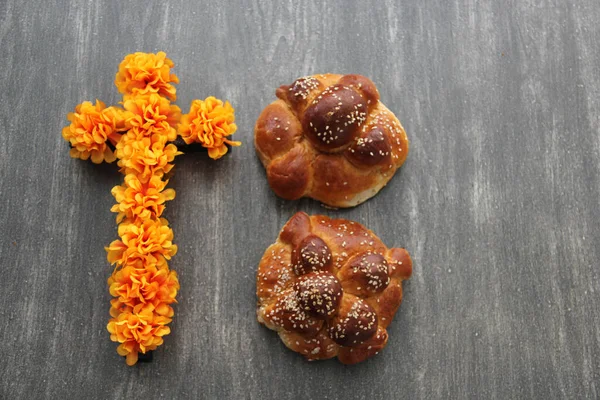Köstliche Flauschige Mit Sesam Bestreute Frisch Zubereitete Pfanne Zum Opfertag — Stockfoto