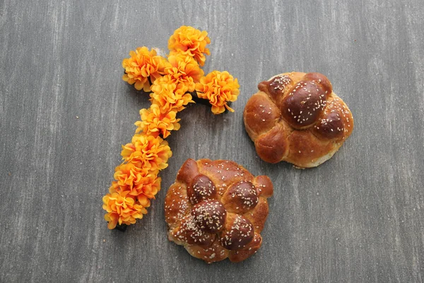 Köstliche Flauschige Mit Sesam Bestreute Frisch Zubereitete Pfanne Zum Opfertag — Stockfoto