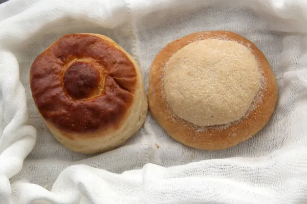 Pão Doce Mexicano Como Biscoito Croissant Ralado Verme Fofo Fresco — Fotografia de Stock