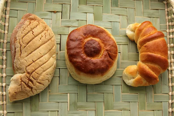 Pão Doce Mexicano Como Biscoito Croissant Ralado Verme Fofo Fresco — Fotografia de Stock