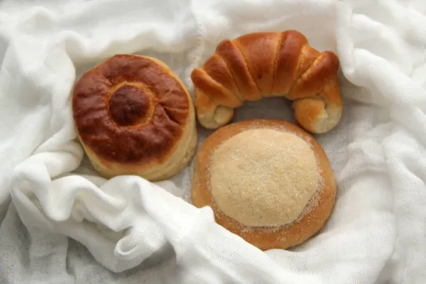 Pão Doce Mexicano Como Biscoito Croissant Ralado Verme Fofo Fresco — Fotografia de Stock