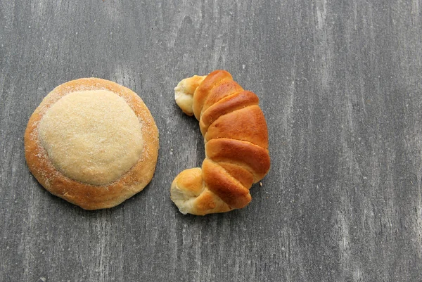 Mexicansk Søt Brød Som Kjeks Croissant Rive Rufsete Orm Ferske – stockfoto