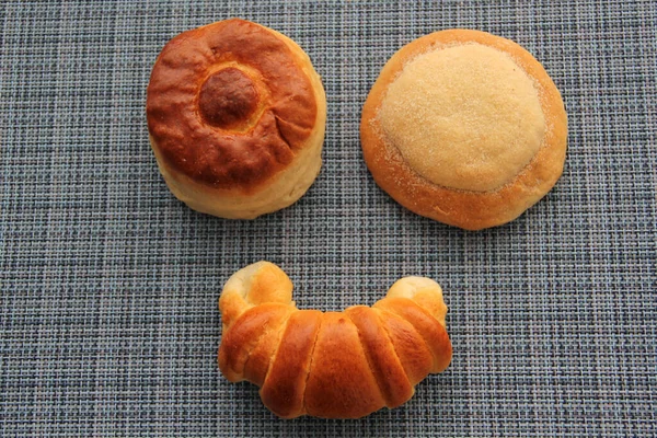 Mexikanska Sött Bröd Såsom Kex Croissant Riv Och Fluffig Mask — Stockfoto