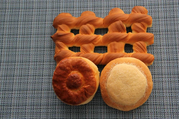 Mexikanska Sött Bröd Såsom Kex Croissant Riv Och Fluffig Mask — Stockfoto