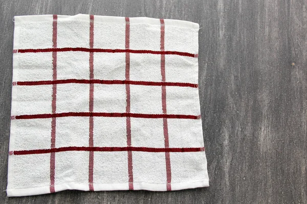 White Cloth Napkin Red Lines Use Hot Bread Tortillas Toast — 스톡 사진