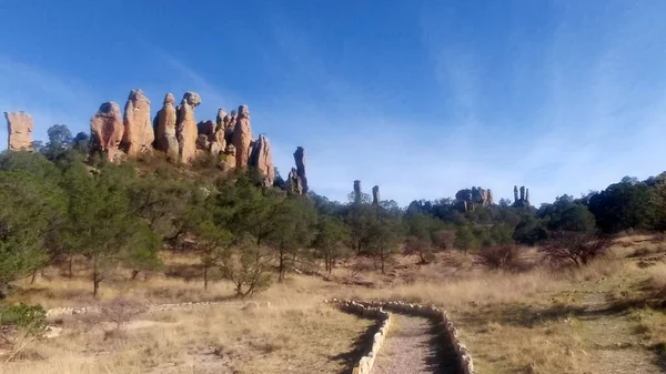 Park Mexico Sierra Organos Large Rock Formations Desert Environment Sombrerete — Stock fotografie