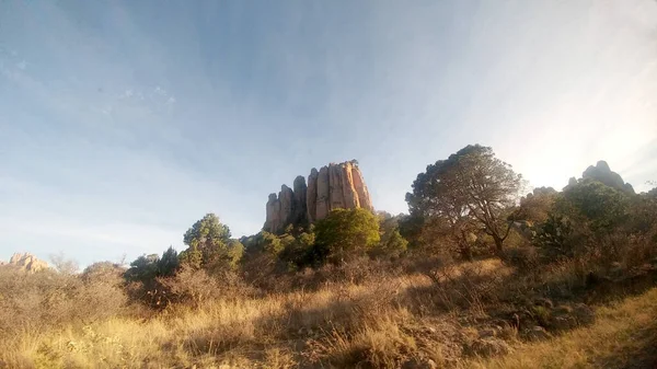 Πάρκο Στο Μεξικό Sierra Organos Μεγάλους Βραχώδεις Σχηματισμούς Περιβάλλον Ερήμου — Φωτογραφία Αρχείου