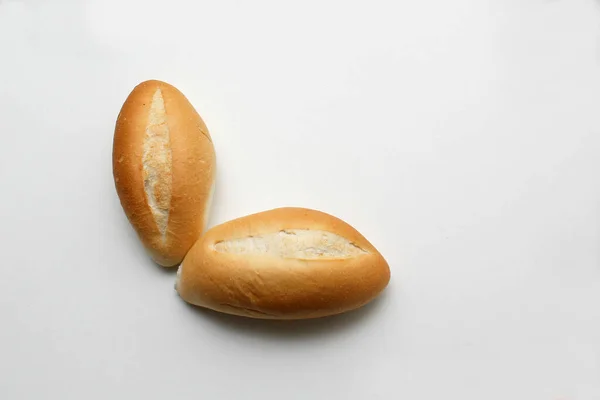 Вкусный Свежий Пушистый Хрустящий Горячий Свежеприготовленный Бутерброд Французский Хлеб Белый — стоковое фото