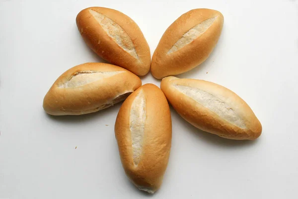 Lezzetli Taze Kabarık Çıtır Çıtır Sıcak Taze Meksika Ekmeği Fransız — Stok fotoğraf