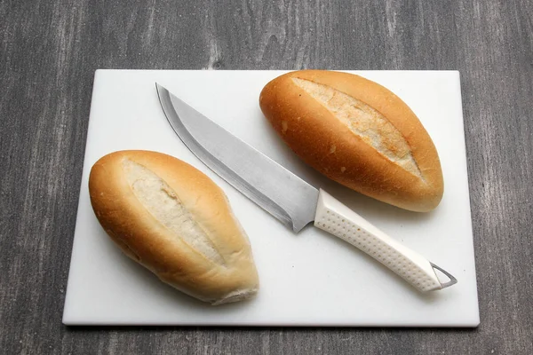 Φρέσκο Νόστιμο Φρεσκοψημένο Μεξικάνικο Ψωμί Bolillo Γαλλικό Ψωμί Καρβέλι Λευκό — Φωτογραφία Αρχείου