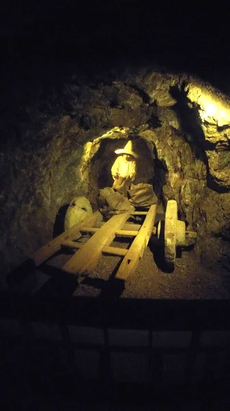 Подземные Серебряные Рудники Наследия Города Сакатекас Мехико Можно Увидеть Большие — стоковое фото
