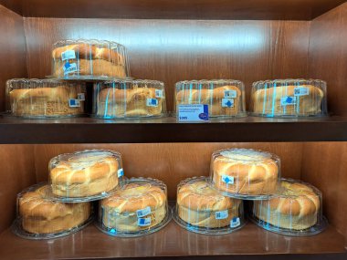 Meksika Eyaleti, Meksika - 11 Mayıs 2022: Tere Cazola şekerleme zinciri Meksika 'nın Ciudad Uydu' suna ulaştı, bulabilirsiniz: Brioche ipliği, şekerli browniler, peynir topu örgüsü