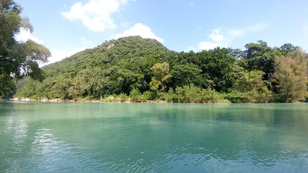 Tamul Waterfall Municipality Aquismn Huasteca Potosina Crystal Clear Water You — Fotografia de Stock