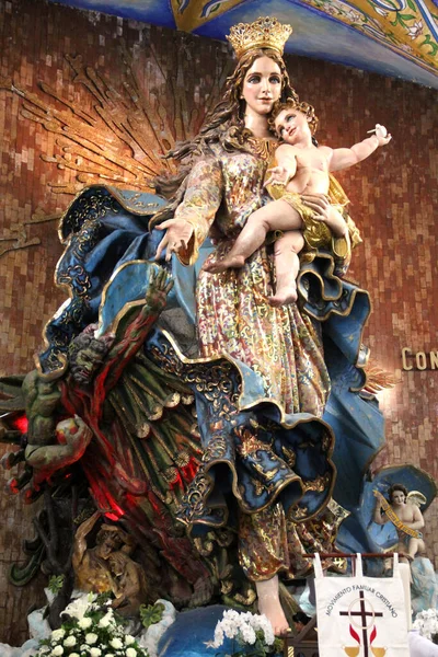 Chignahuapan Puebla Messico Settembre 2014 Vergine Dell Immacolata Concezione Nella — Foto Stock