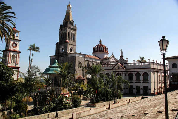 Centrum Van Magische Stad Cuetzalan Pueblo Met Uitzicht Het Regeringspaleis — Stockfoto